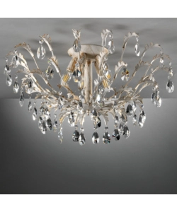 LAMPADARIO 5 LUCI ONLI "CESTA" AVORIO E14